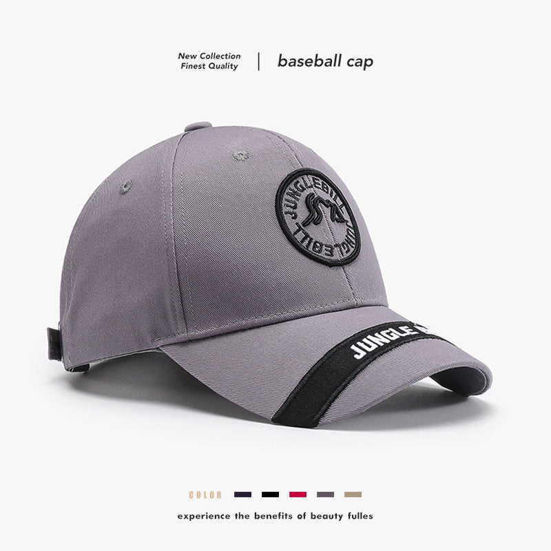 Hard Top Big Head Circumference Men's And Women's American Outdoor Letter Embroidery Baseball Cap