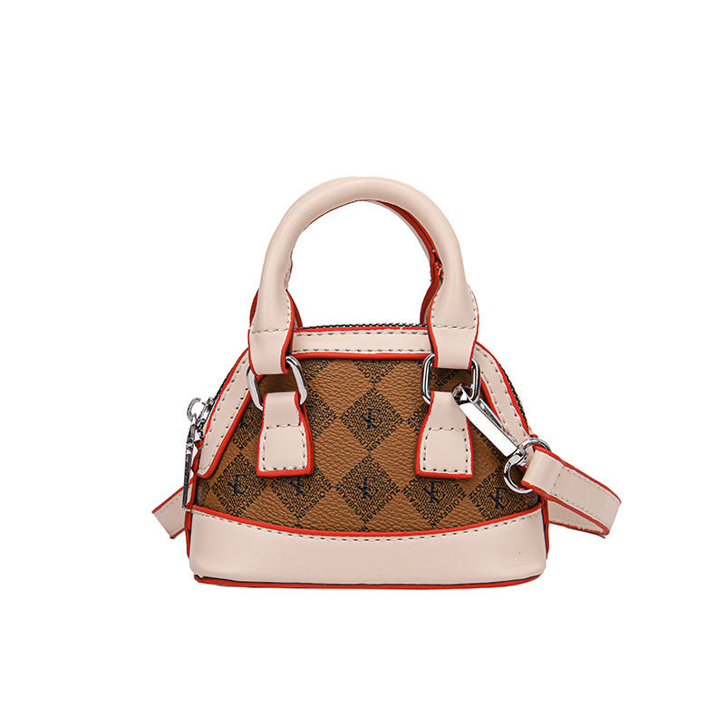 Fashion Color Contrast Coin Purse Mini Western Style Girl's Crossbody Bag