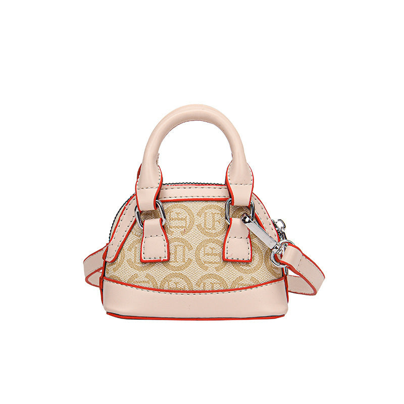 Fashion Color Contrast Coin Purse Mini Western Style Girl's Crossbody Bag