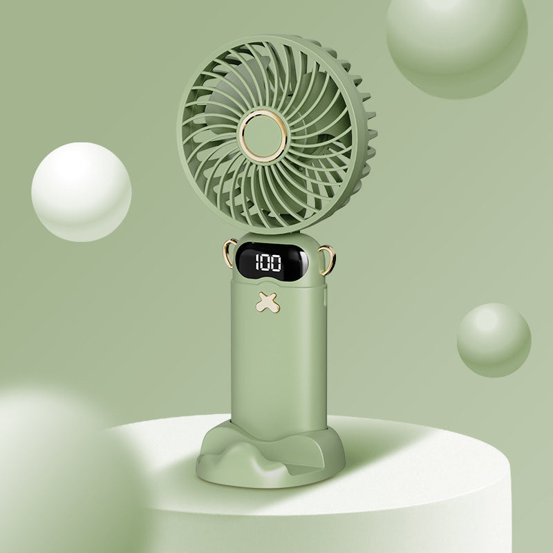 Lanyard Handheld Aromatherapy Folding Digital Display Little Fan