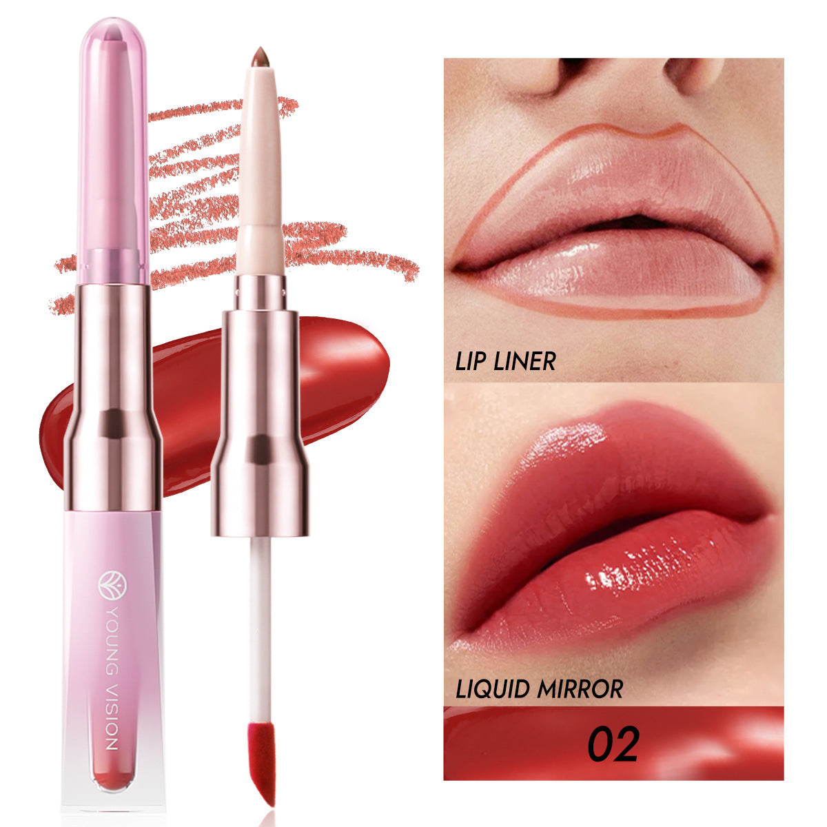 Women's Fashion Two-in-one Multi-Purpose Run Lip Gloss