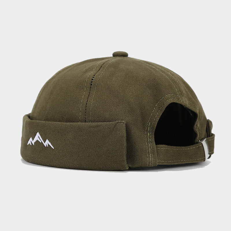 Mountain Peak Embroidery Chinese Landlord Hat Retro Dome Hip-hop Street Dance Cap