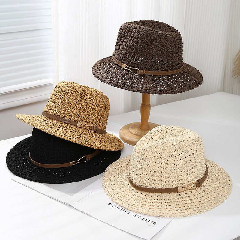 Lady Literature Retro Fashion Foldable Hollow Sun Hat