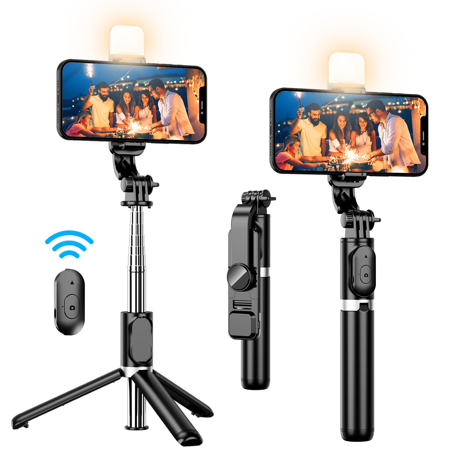 Selfie Stick Tripod Portable And Retractable Bluetooth