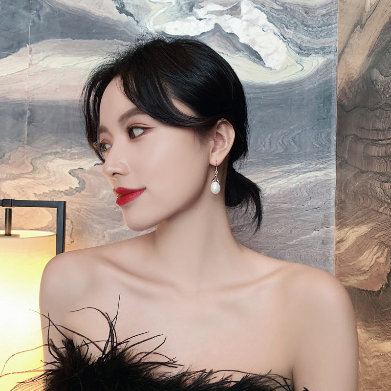 Simple Pearl Grace Elegant Long Wild Earrings For Women