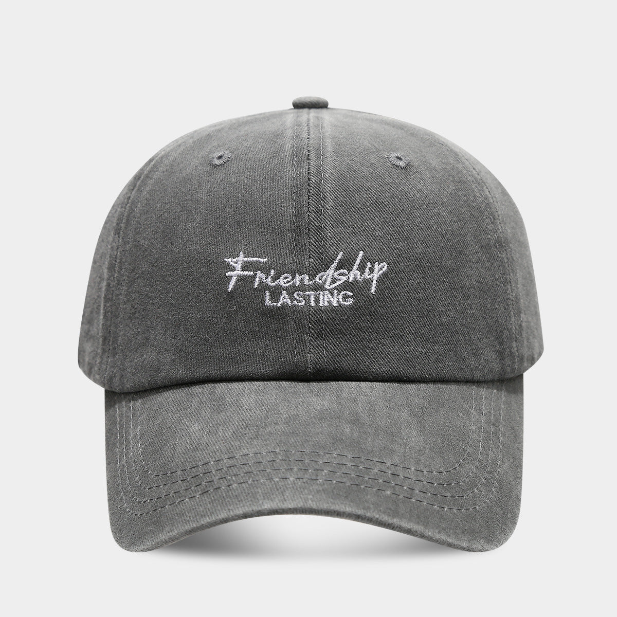 Soft Top Show Face A Little Retro Distressed Peaked Cap Couple