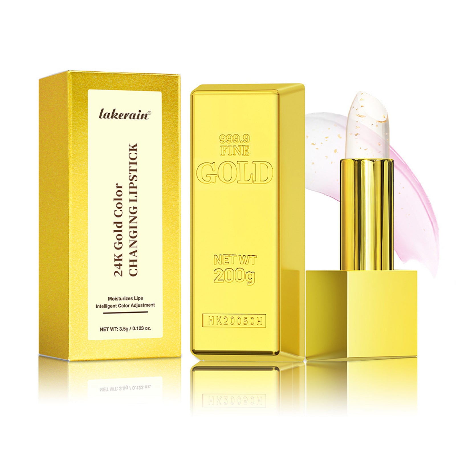 Nourishing Moisturizing Shiny Gold Foil Color-changing Lipstick
