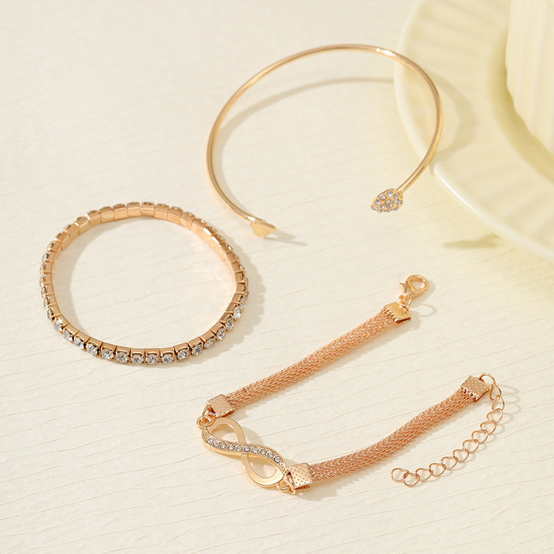 Women's Loving Heart With Opening Bracelet Creative Retro Simple