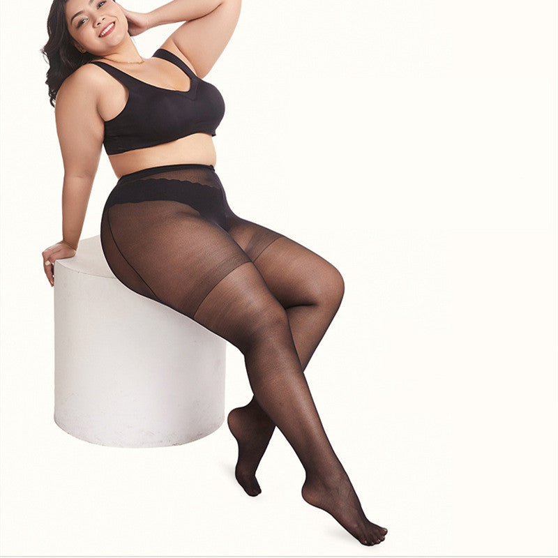 Women's Fashion Simple And Breathable Stretch Thin Super Plus Size Stockings