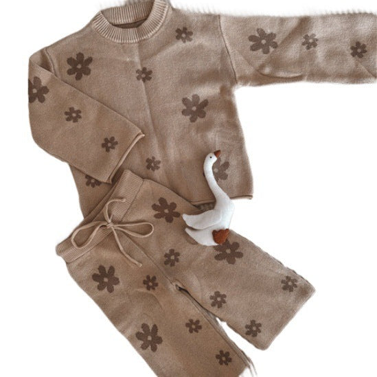 Boys And Girls Fashion Personality Sweater Suit