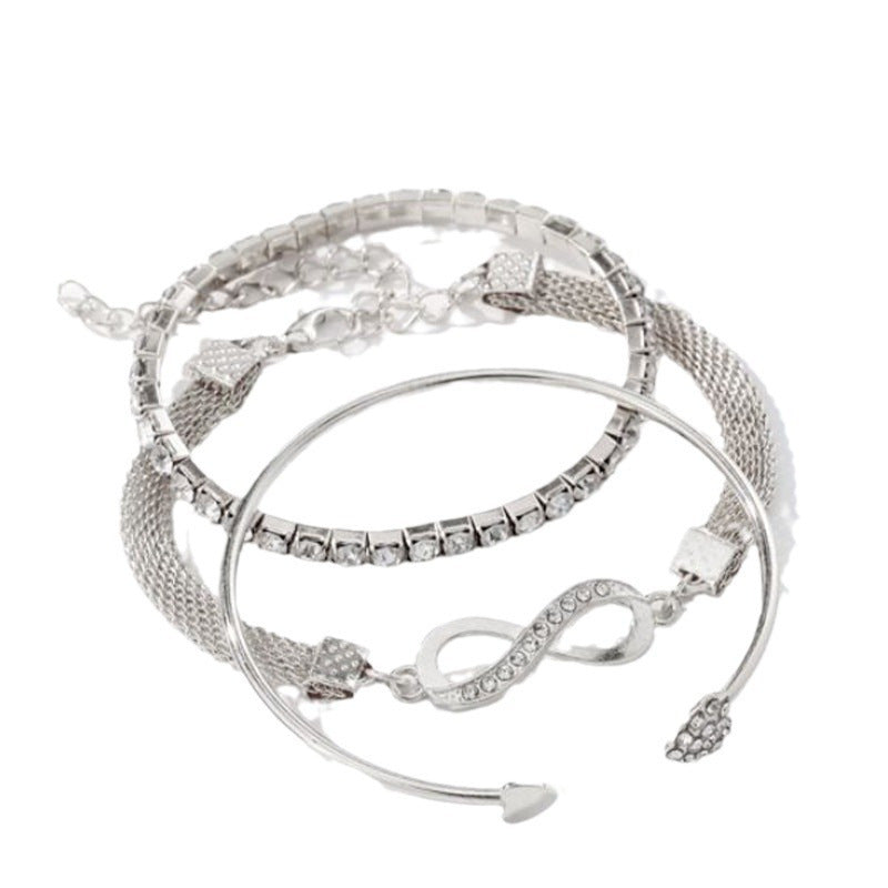 Women's Loving Heart With Opening Bracelet Creative Retro Simple