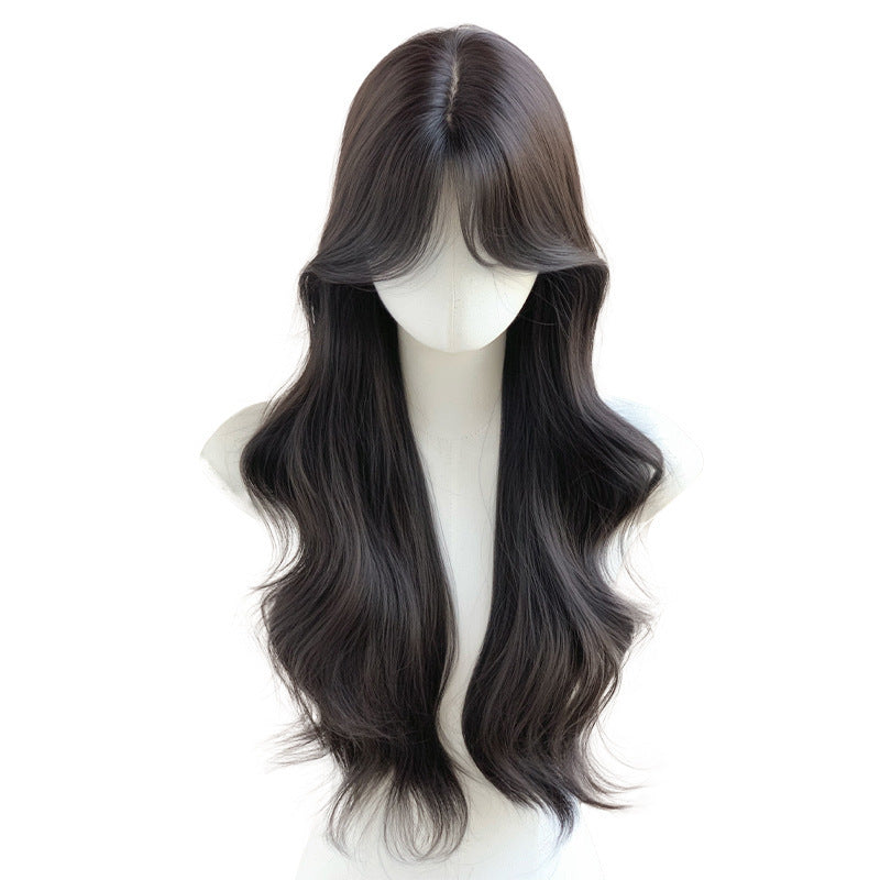 Eight-character Bangs Big Wave Seamless Natural Breathable Hair Supplementing Piece