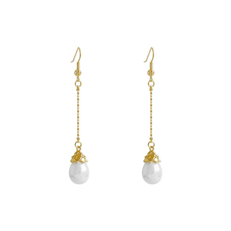 Simple Pearl Grace Elegant Long Wild Earrings For Women
