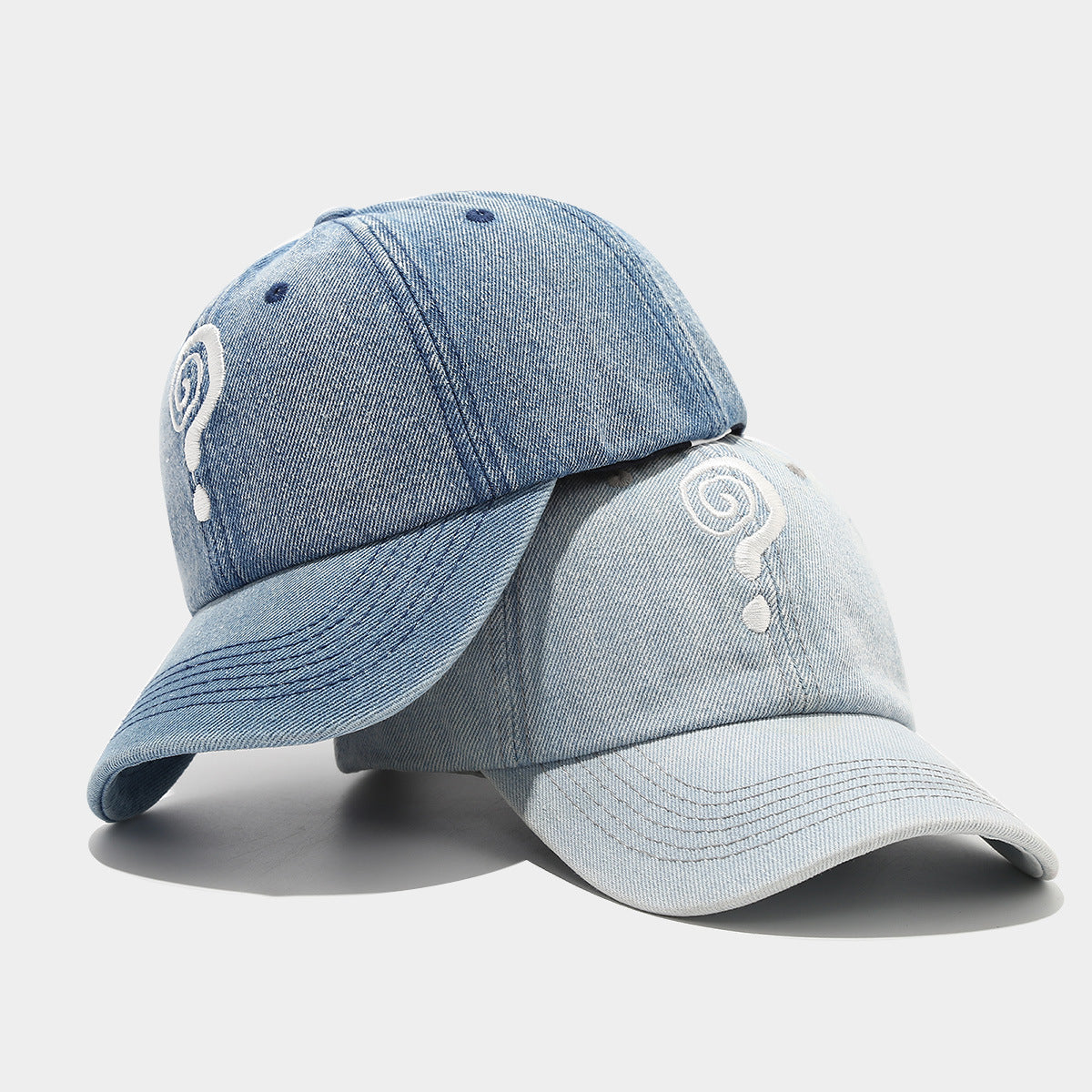 Creative Denim Question Mark Pattern Baseball Cap