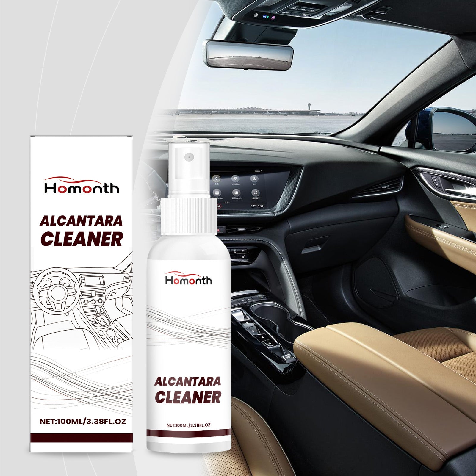 Car Interior Cleaning Care Spray Leather Light