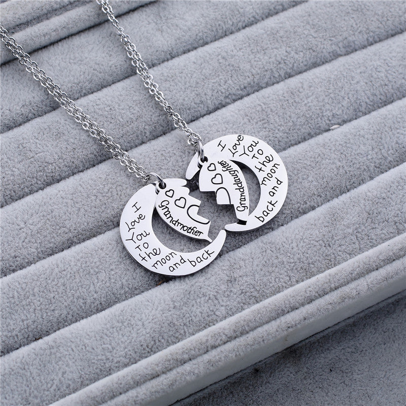 Creative retro simple couple love pendant chain