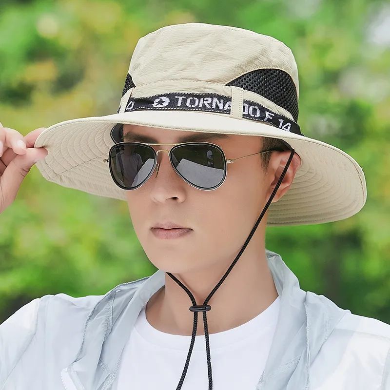 Men's Outdoor Deep Top Big Brim Breathable Sun Hat