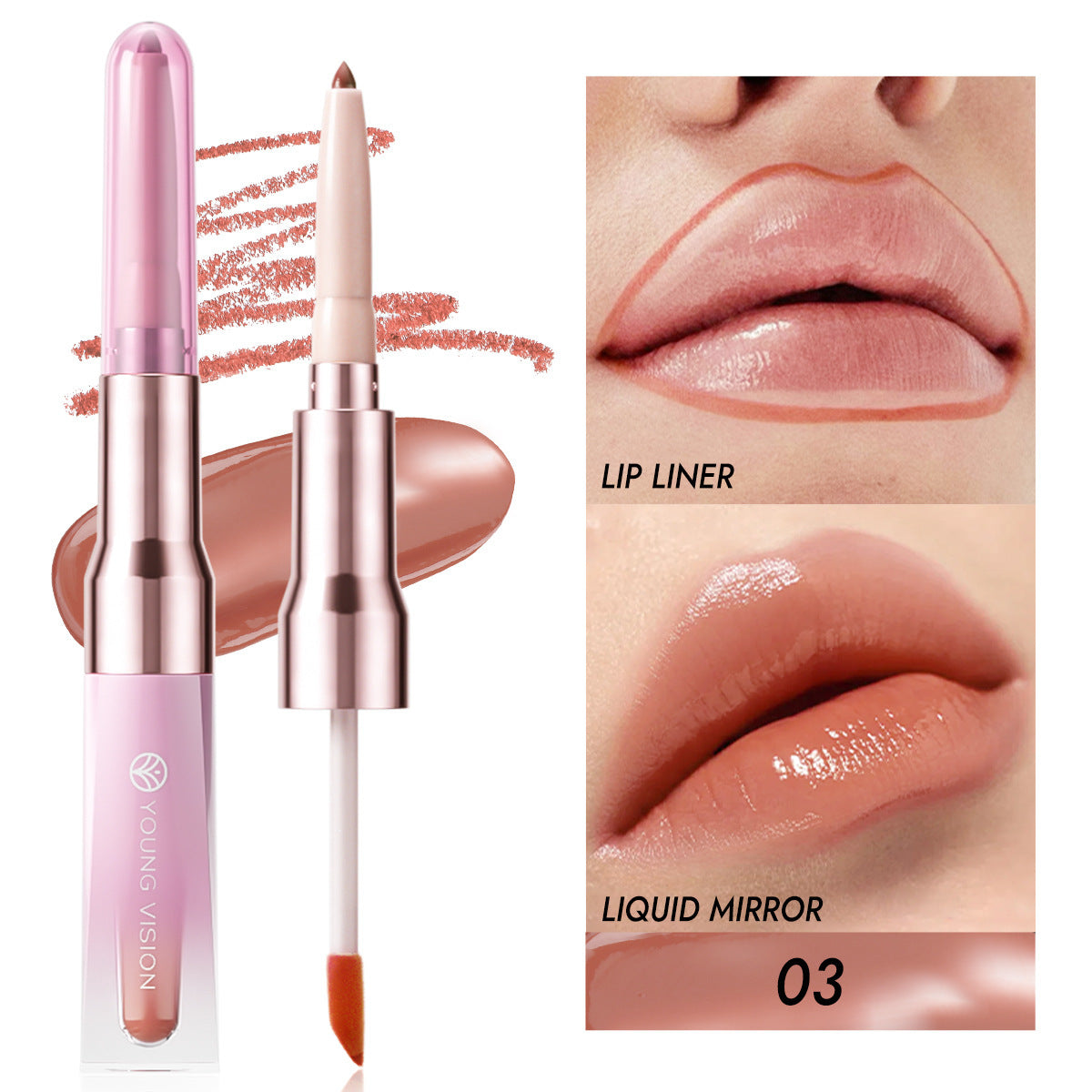 Women's Fashion Two-in-one Multi-Purpose Run Lip Gloss