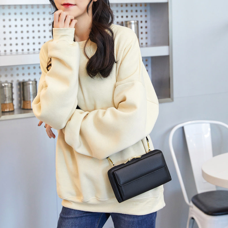 Touch Screen Phone Bag Women's Crossbody Anti-theft Swiping Long Wallet