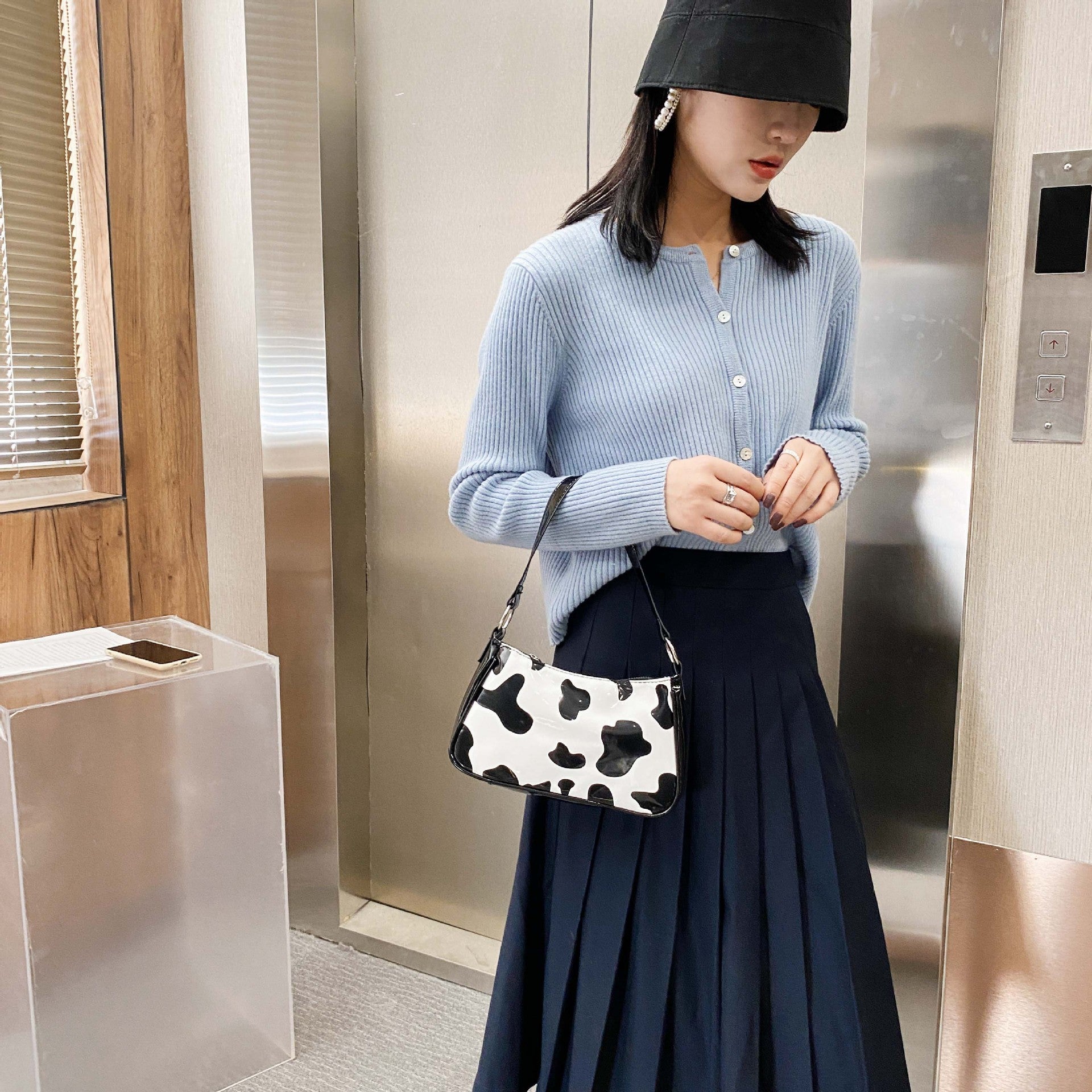 Qianniaoge One Shoulder Bag Women's Retro Underarm Bag