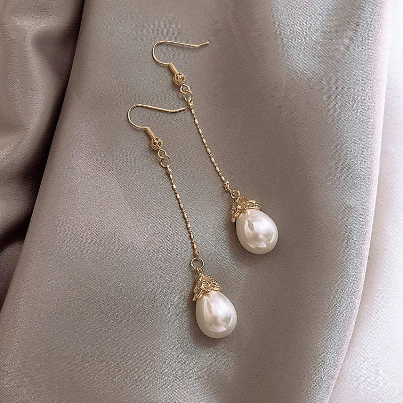 Simple Pearl Grace Elegant Long Wild Earrings For Women