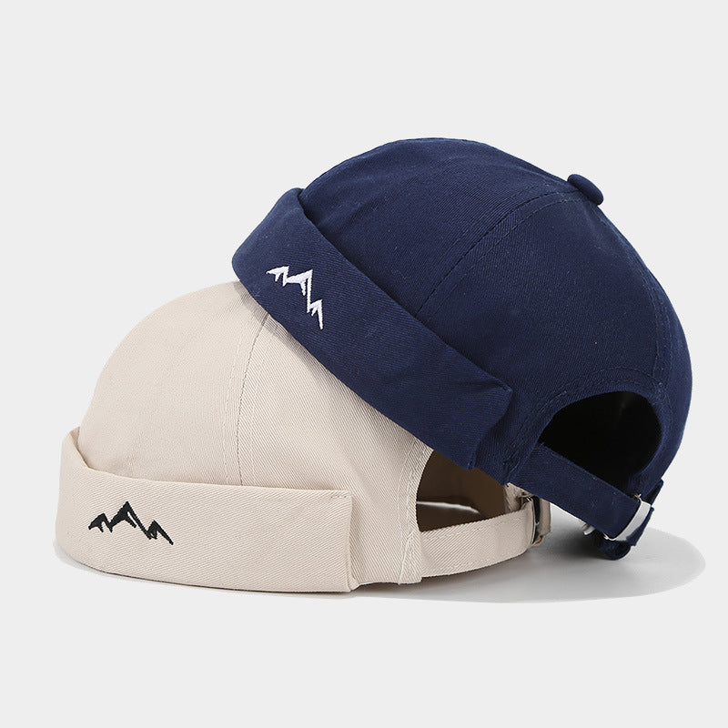 Mountain Peak Embroidery Chinese Landlord Hat Retro Dome Hip-hop Street Dance Cap