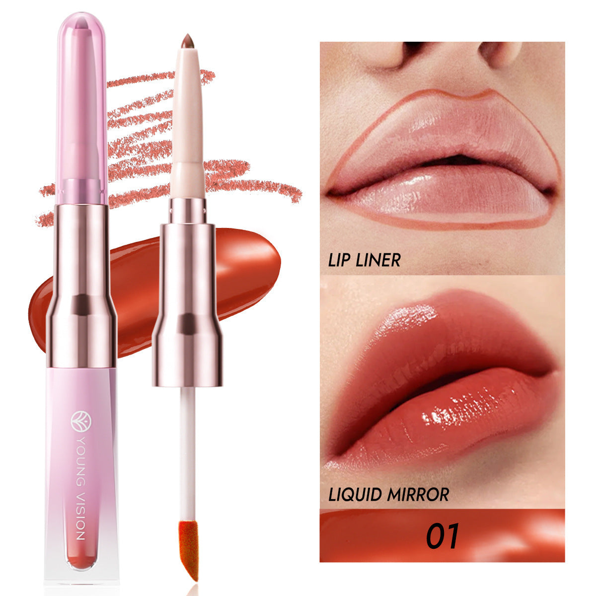 Women's Fashion Two-in-one Multi-Purpose Run Lip Gloss