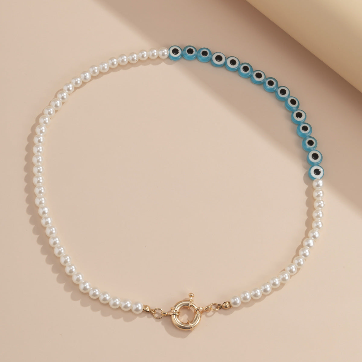 Simple Acrylic Demon Eye Stitching Clavicle Chain