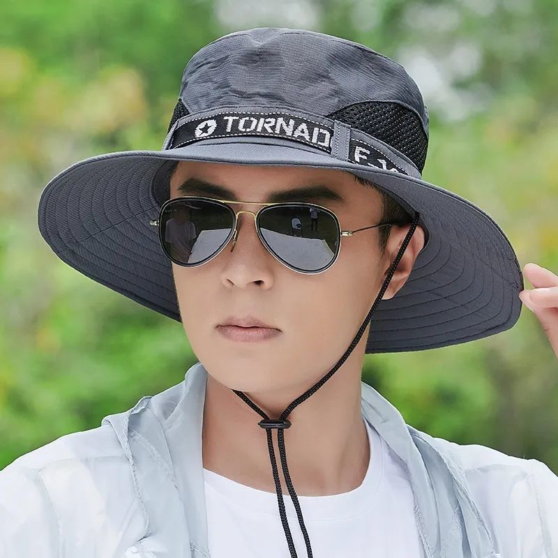 Men's Outdoor Deep Top Big Brim Breathable Sun Hat