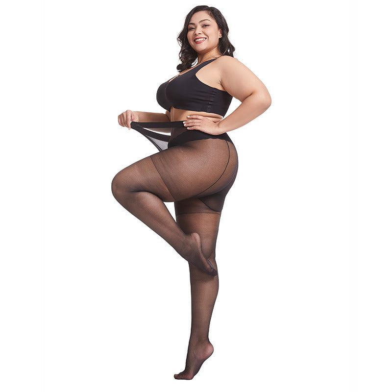 Women's Fashion Simple And Breathable Stretch Thin Super Plus Size Stockings