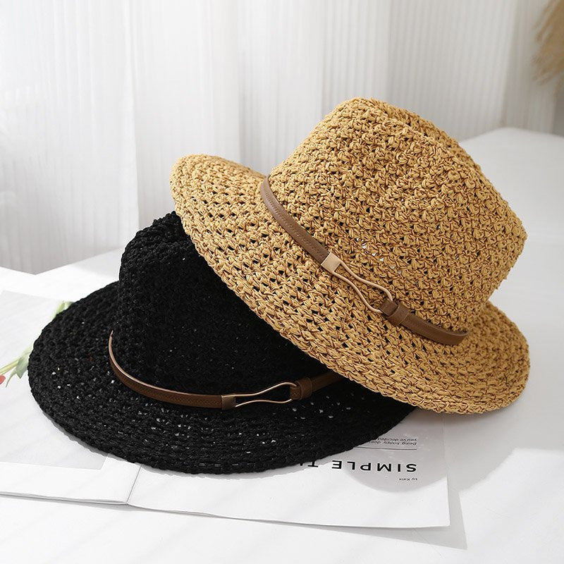 Lady Literature Retro Fashion Foldable Hollow Sun Hat