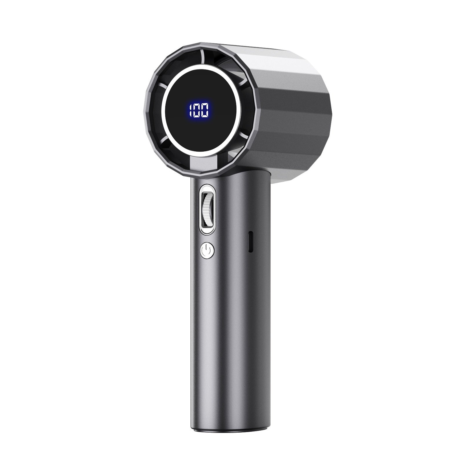 High-speed Handheld Bladeless Mini Hundred Gear Digital Display Violence Little Fan