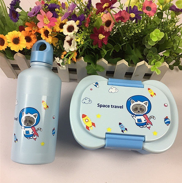 Cartoon Plastic Lunch Box Kettle Suit Available No Fresh And Adorable Fun Kangyuan Plastic