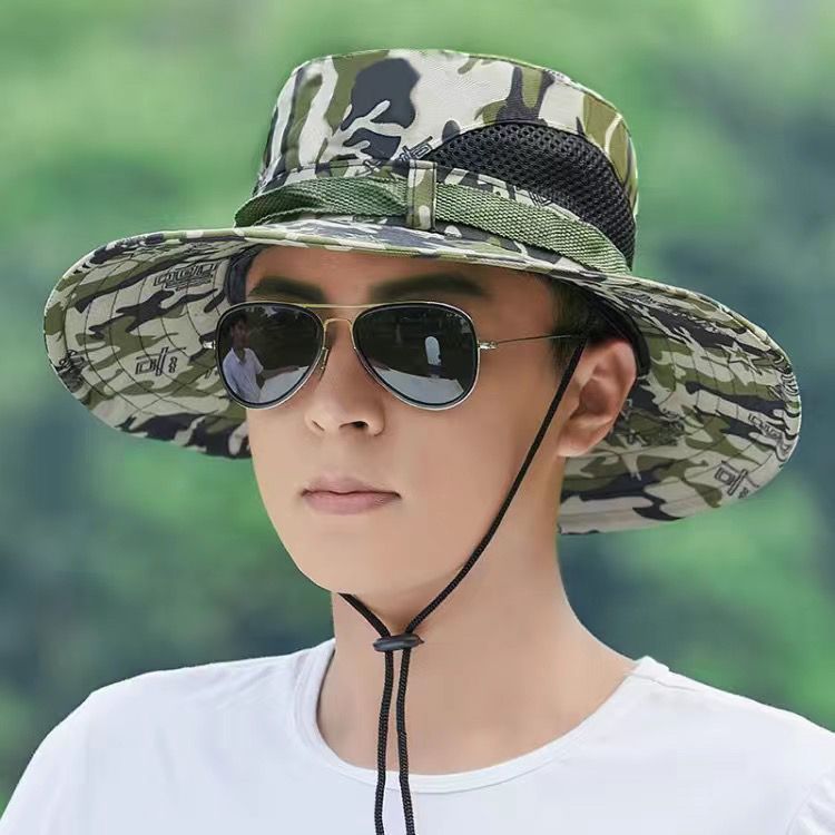 Men's Outdoor Deep Top Big Brim Breathable Sun Hat