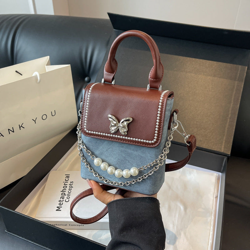 Crossbody Women's Simple Vertical Universal Portable Mini Bag Coin Purse