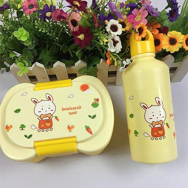 Cartoon Plastic Lunch Box Kettle Suit Available No Fresh And Adorable Fun Kangyuan Plastic