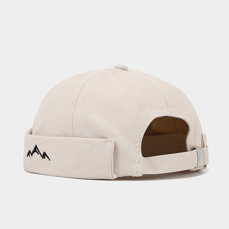 Mountain Peak Embroidery Chinese Landlord Hat Retro Dome Hip-hop Street Dance Cap