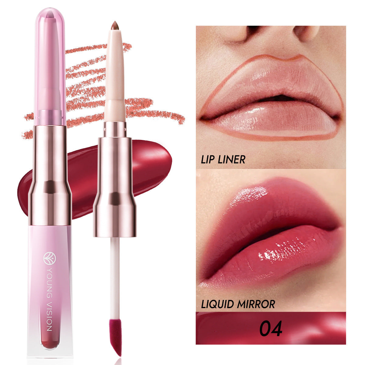 Women's Fashion Two-in-one Multi-Purpose Run Lip Gloss