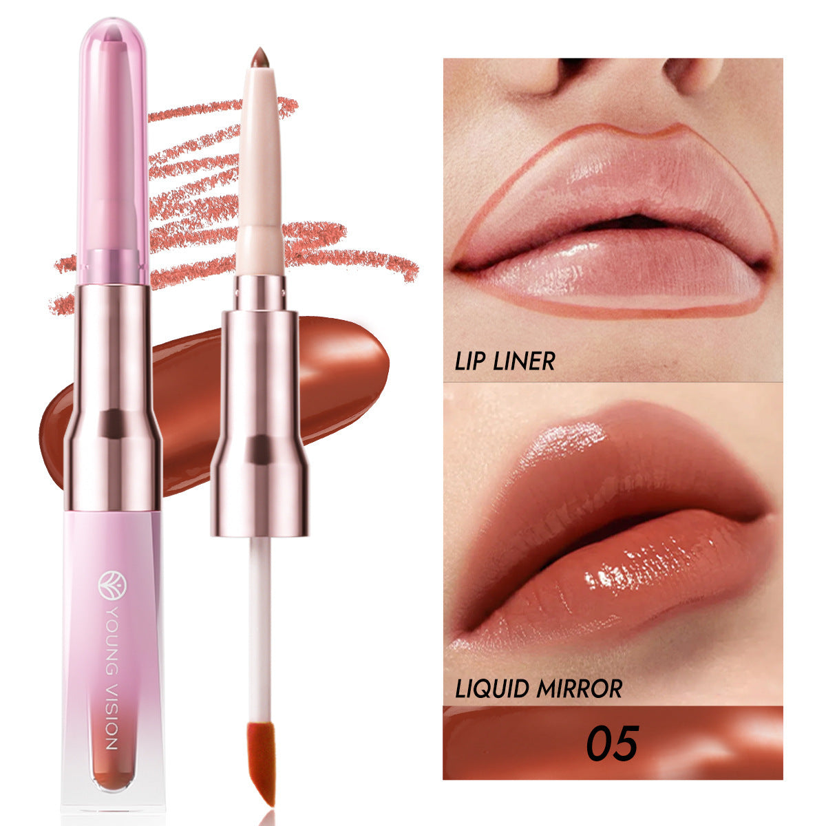 Women's Fashion Two-in-one Multi-Purpose Run Lip Gloss
