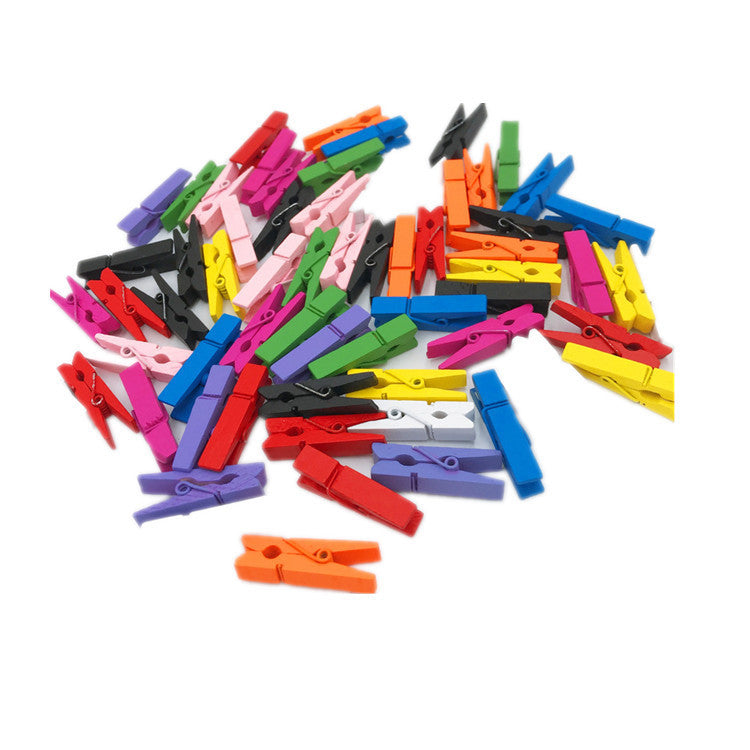 25354572 Color Wooden Clip Photo DIY Handmade Accessories Little Clip