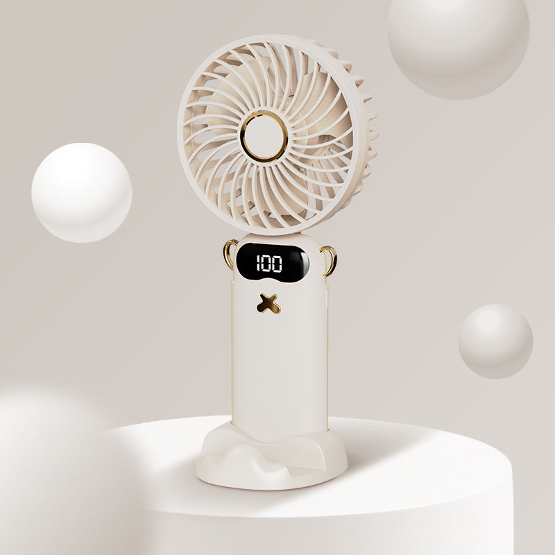 Lanyard Handheld Aromatherapy Folding Digital Display Little Fan