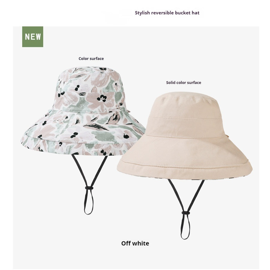 Reversible Fisherman Hat Printed Big Brim Sun-proof