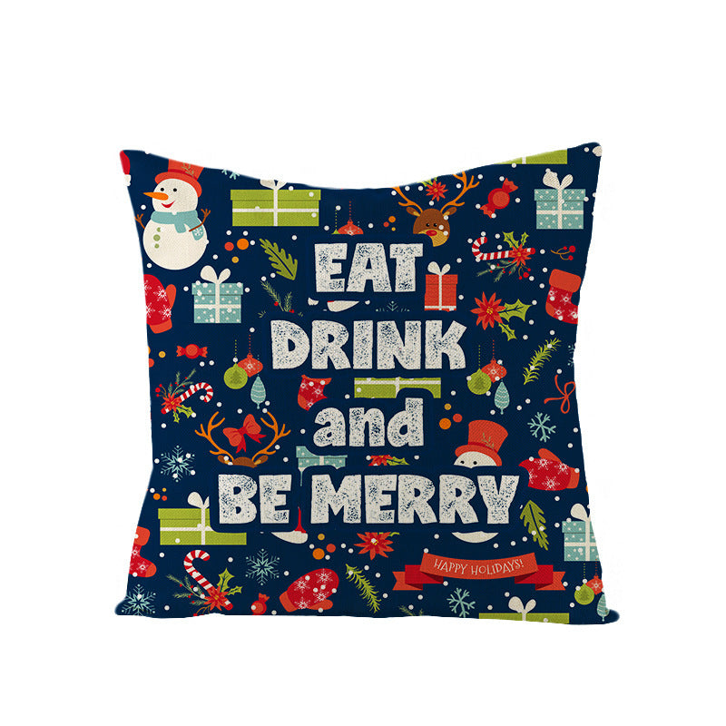 Cartoon Digital Printing Christmas Pillowcase