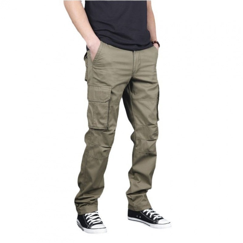 Cotton Tooling Plus Size Trousers Multi-pocket Wear-resistant