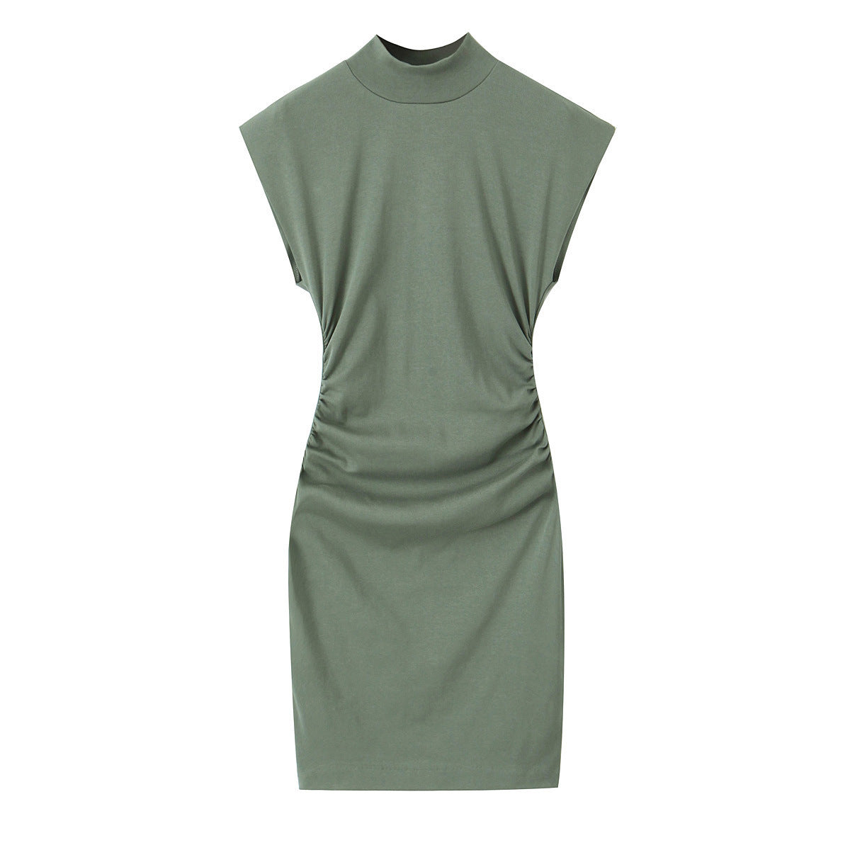 Autumn Women's Pleated Decoration Slim Fit Dress