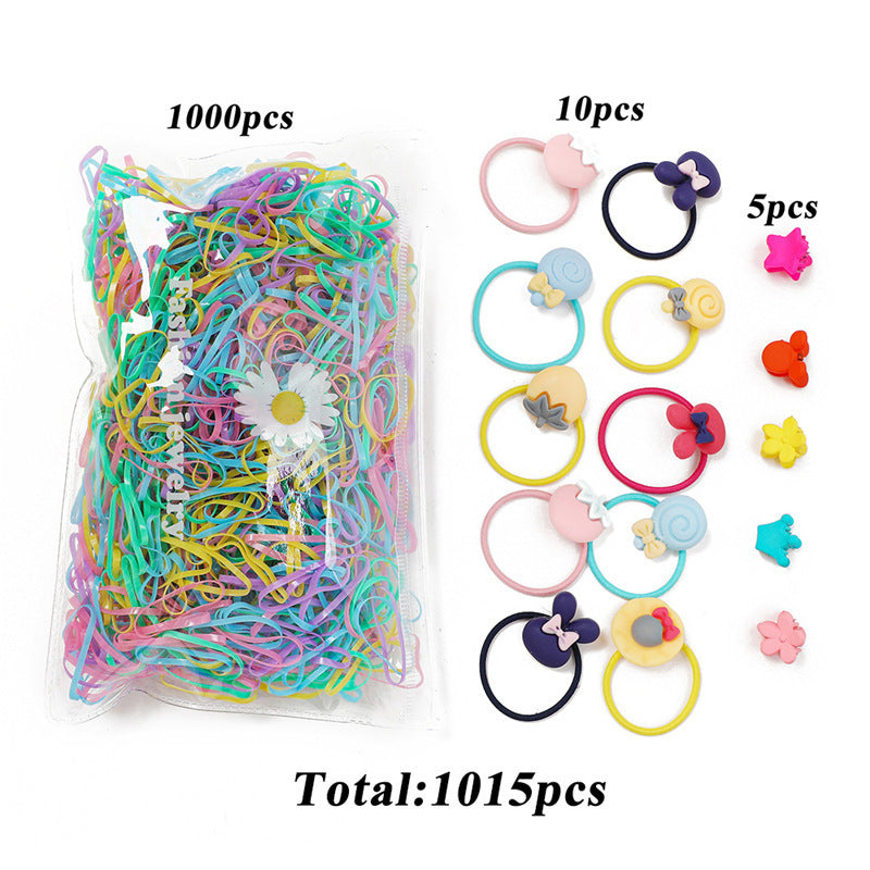 Creative Simple Fashion Children's Disposable Hair Band Color Elastic