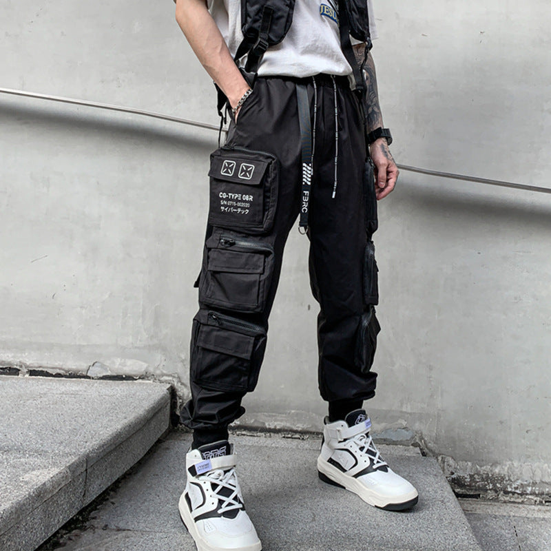 Men's Casual Versatile Tooling Functional Wind Pants