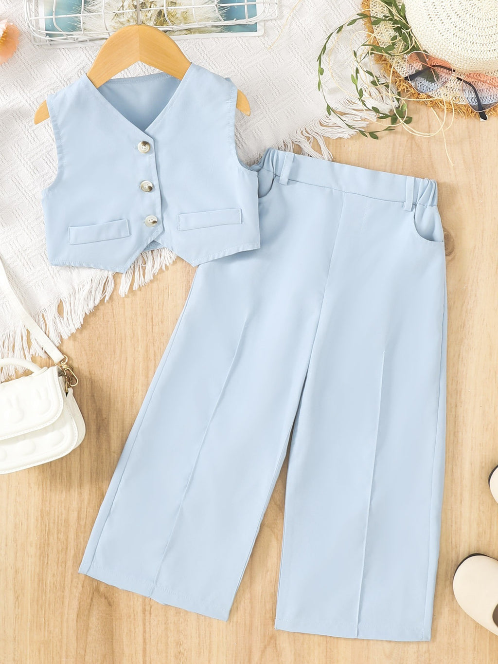 Children's Summer Leisure Fashion Personality Vest Suit