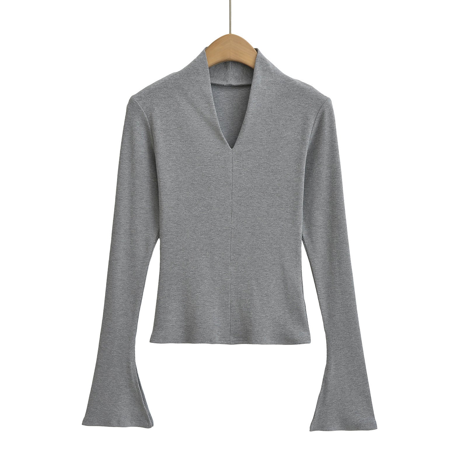 Women's Bottoming Shirt Sexy Slim Flared Long Sleeve