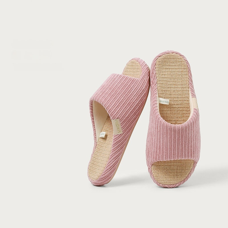 High-end Linen Slippers Office Diablement Fort Yi Ju Home Indoor Sweat-absorbent Non-slip